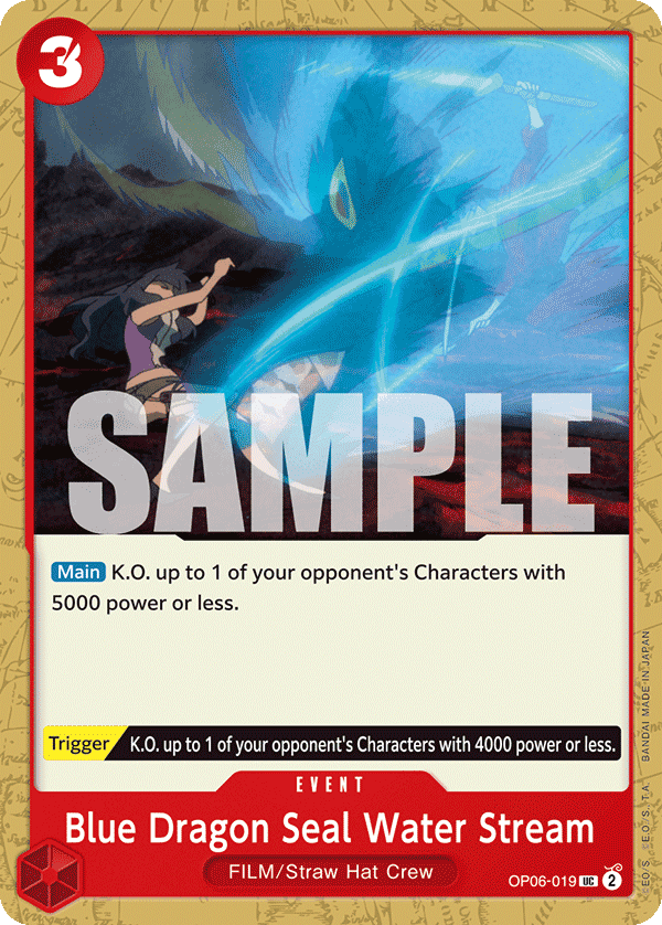 Blue Dragon Seal Water Stream OP06-019@en