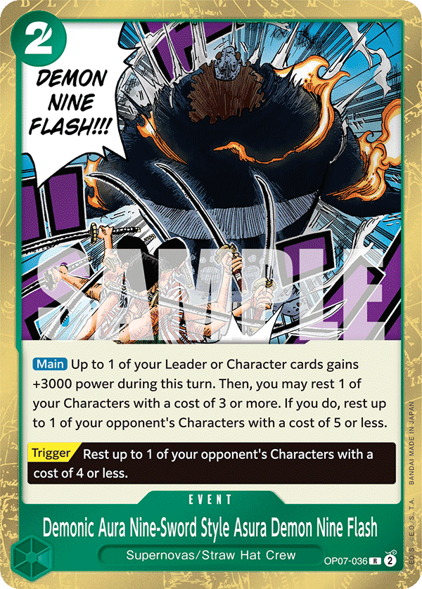 Demonic Aura Nine-Sword Style Asura Demon Nine Flash OP07-036@en