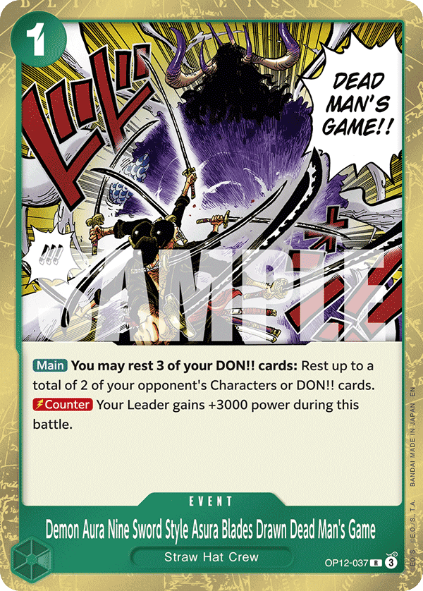 Demon Aura Nine Sword Style Asura Blades Drawn Dead Man's Game OP12-037@en