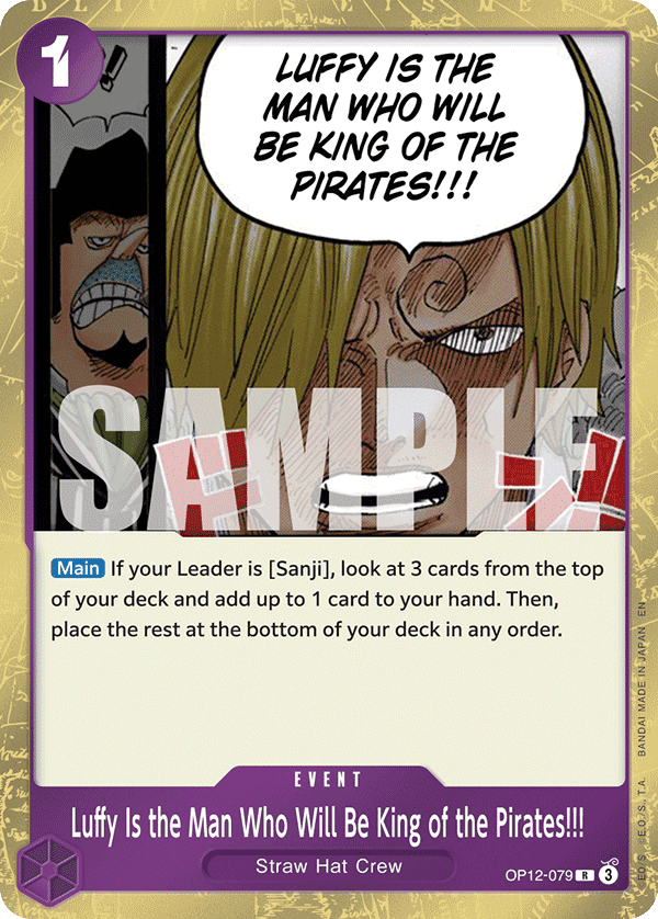 Luffy Is the Man Who Will Be King of the Pirates!!! OP12-079@en