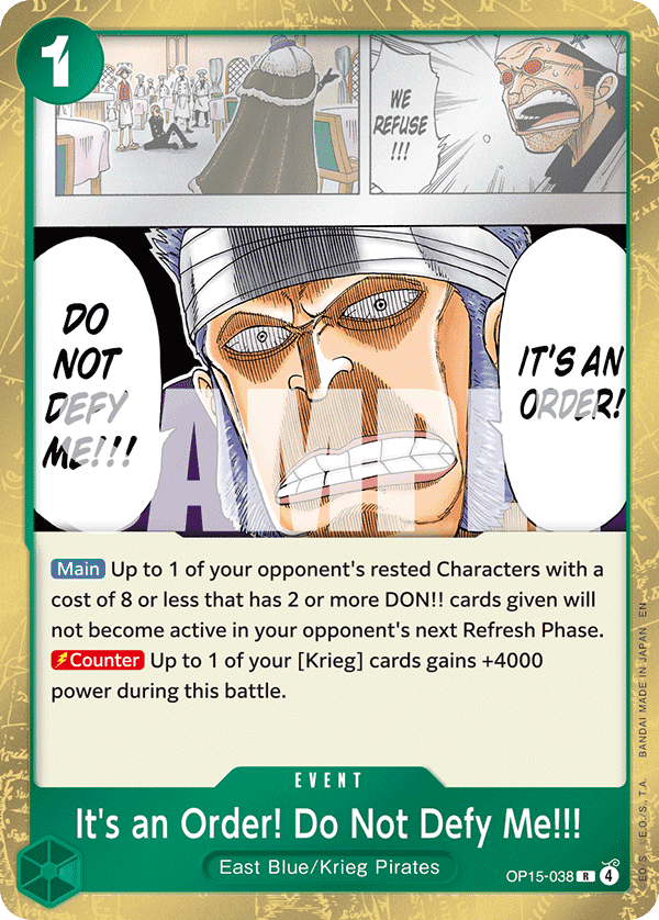 It's an Order! Do Not Defy Me!!! OP15-038@en
