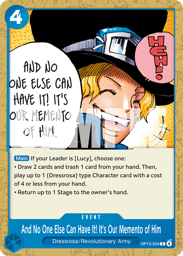 And No One Else Can Have It! It's Our Memento of Him OP15-054@en